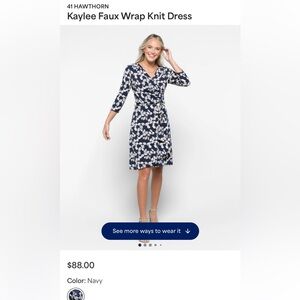 41 Hathorn Jaylee faux wrap dress. NWT. Retail‎ 88